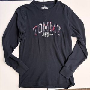 Tommy Hilfiger Black Plaid Logo Sweatshirt